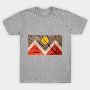 Wood flag of Denver T-Shirt